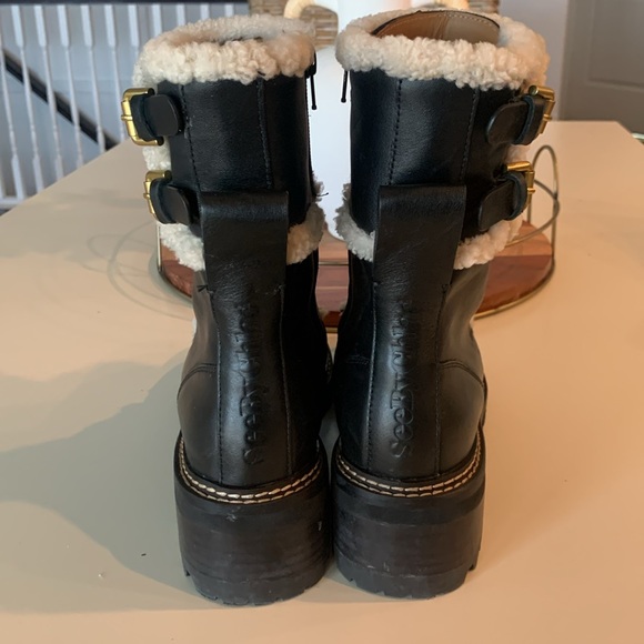 See By Chloe-Shearling boots-size 41(size 10-11) - Picture 4 of 15